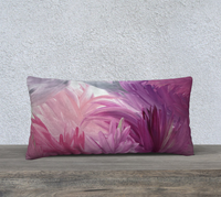 Throw Pillow Cover 12x24 Lotus Flower