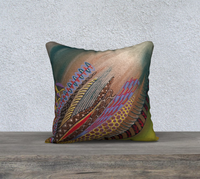 Throw Pillow Cover 18x18 Eclectic Feather